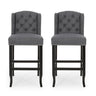 Vienna - Contemporary Fabric Tufted Wingback Counter Stools (Set of 2)