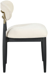Riccio - Fabric Dining Side Chair (Set of 2) - Black And Gold Frame