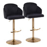 Dahlia - Adjustable Barstool (Set of 2) - Gold Metal Base