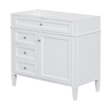 Bathroom Vanity With 2 Drawers And Tip-Out Drawer, Storage Cabinet