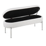 Chloe - Storage Bench - Chrome Metal