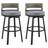 Encinitas - Outdoor Patio Counter Height Swivel Bar Stool Set