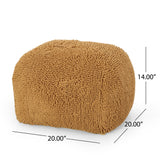 Spongy Microfiber Square Pouf Soft Seating