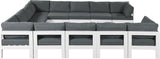 Nizuc - Outdoor Patio 12 Piece Modular Sectional With White Frame