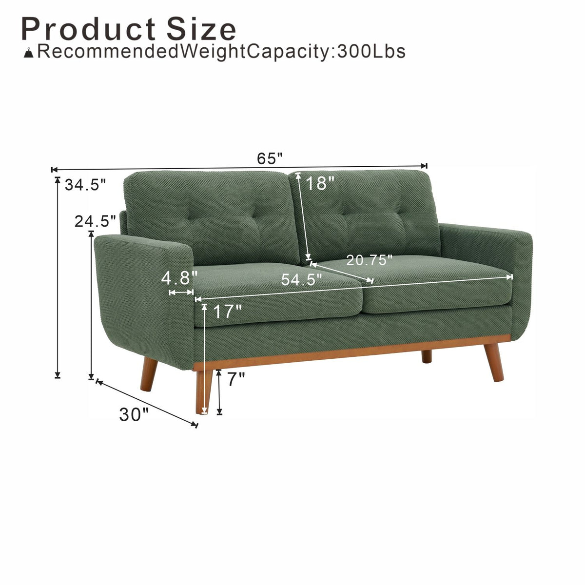 Modern 2 Seater Sofa