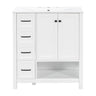 Bathroom Vanity With Sink Top, Bathroom Vanity Cabinet With 2 Doors And 2 Drawers, Open Shelf