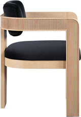 Sacha - Velvet Dining Chair With Natural Base (Set of 2)
