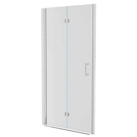 Fold Frameless Shower Door With Tempered Glass