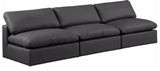 Comfy - Faux Leather Modular Armless Sofa 3 Seats