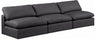 Comfy - Faux Leather Modular Armless Sofa 3 Seats