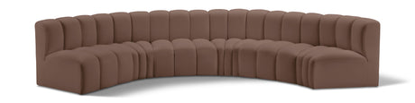 Arc - Faux Leather 6 Piece U-Shaped Modular Sofa