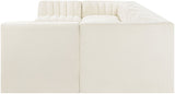 Rummi - Velvet Performance Fabric Upholstered 8 Piece Modular Sectional (With 2 Corner Chairs)