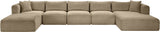 Shaggy - Fabric 6 Piece Modular Sectional With Chaise And Ottoman