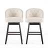 360 Degree Swivel Bar Stool With Stunning Nailhead Trim (Set of 2)