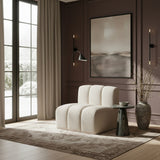 Arc - Boucle Fabric Straight Chair