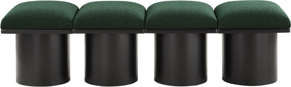 Pavilion - 4 Piece Modular Bench With Black Base