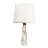 Enclave - Hydro Table Lamp With On / Off Switch Base Shade - Gold / White / White Marble