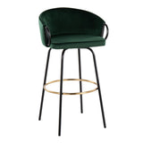 Claire - 30" Fixed-Height Barstool (Set of 2) - Black Base