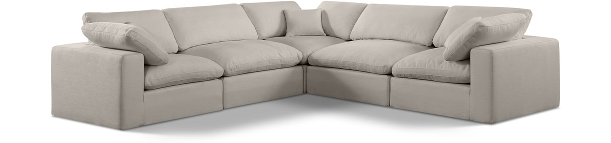Comfy - 5 Piece Linen Modular Corner Sectional