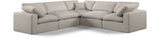 Comfy - 5 Piece Linen Modular Corner Sectional