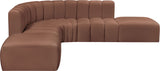 Arc - Faux Leather 6 Piece Corner Modular Sofa