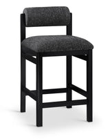 Roundhill - Fabric Counter Stool - Black Frame