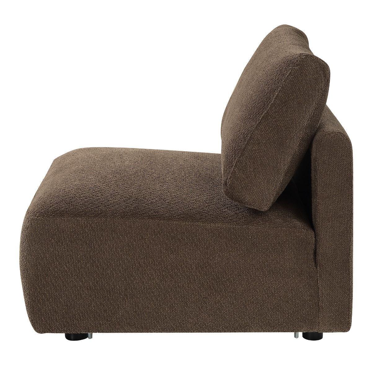 Theodore - Modular Armless Chair - Brown Chenille
