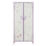 Priya II - Wardrobe - White & Light Synthetic Leather Rple