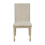 Fiona - Upholstered Dining Chair With Turned Legs (Set of 2) - Light Gray