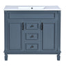 Bathroom Vanity With Top Sink, Basin On Cabinet With 2 Soft Closing Doors And 2 Drawers