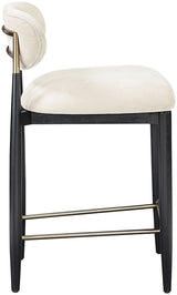 Riccio - Fabric Stool - Black Frame