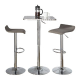 Bistro - Square Ale 3 Piece Bar Set - Chrome Metal