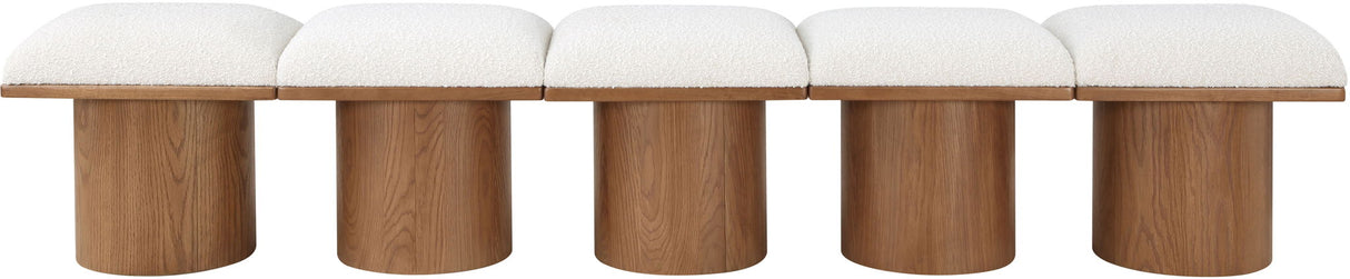 Pavilion - 5 Piece Modular Bench With Walnut Base