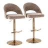 Renee - Adjustable Barstool (Set of 2) - Gold Base