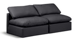 Indulge - Faux Leather 2 Seat Modular Armless Sofa