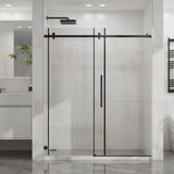 Frameless Tub Sliding Shower Door With Easy Clean Coating