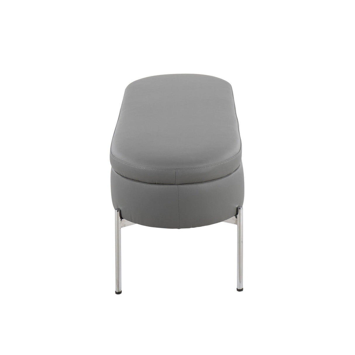Chloe - Storage Bench - Chrome Metal