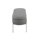 Chloe - Storage Bench - Chrome Metal