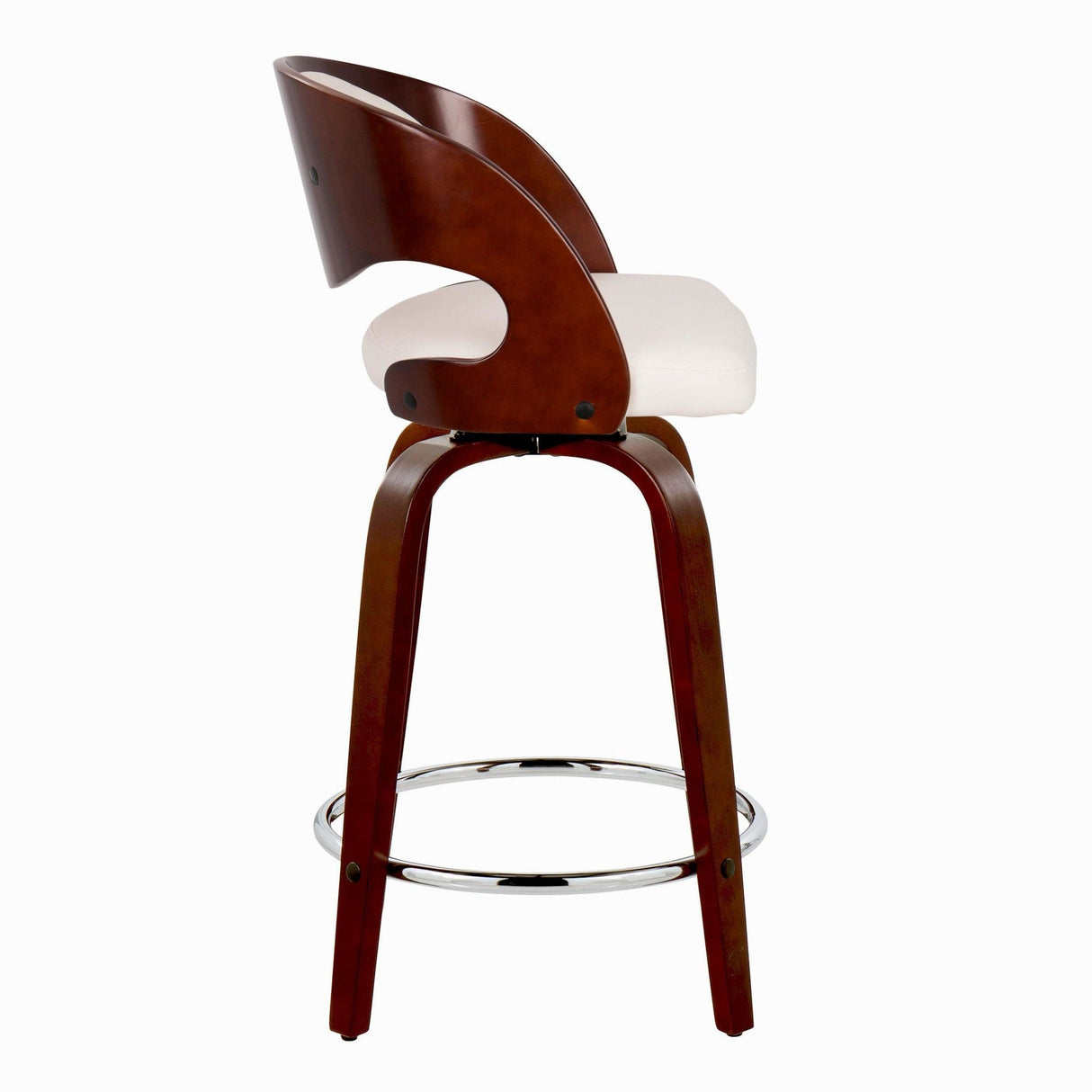 Pino - 24" Fixed-Height Barstool (Set of 2) - Dark Brown