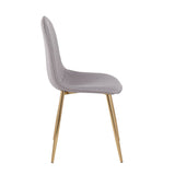 Pebble - Contemporary Chair (Set of 2) - Gold Steel