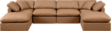 Indulge - Faux Leather 6 Piece Modular Double Chaise Sectional