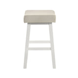 Lenon - Modern Farmhouse Wood Counter Height Kitchen Bar Stool