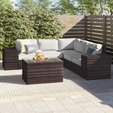 Modern Patio Rattan Sectional Set With Cushions