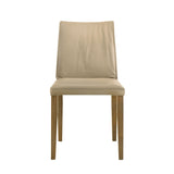 Velena - Full Back Top Grain Leather Upholstered Wood Dining Chairs (Set of 2) - Khaki