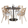 Dakota - Charlotte 5 Piece Dining Set - Antique Metal, Espresso Bamboo