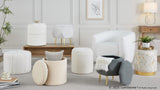 Daisy - Ottoman - White Fabric