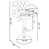 Adjustable Bar Stool With Upholstery