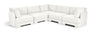 Hammond - Velvet Performance Fabric Upholstered 5 Piece Corner Sectional