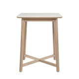 Darling - 34" Square Outdoor Pub Table - Superstone & Eucalyptus