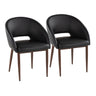 Renee - Upholstered Contemporary Chair (Set of 2) - Walnut Metal Legs